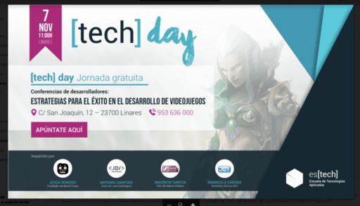 banner tech day desarrollo proyectos videojuegos andalucia